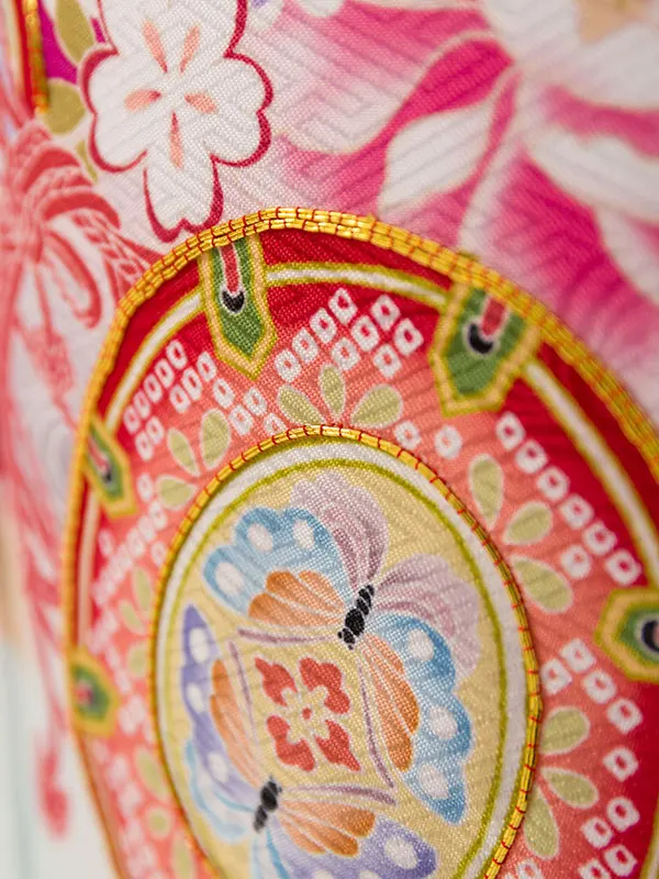 七五三(5歳女)HAP5015 ﾋﾟﾝｸ/ﾐﾝﾄぼかし 百花に鼓