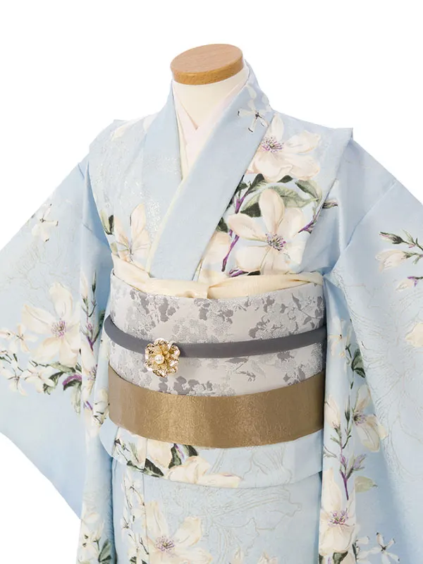 七五三(7歳女)HAP7333 ｽﾉｰﾌﾞﾙｰ ｼﾞｬｽﾐﾝ&ﾘﾘｰ