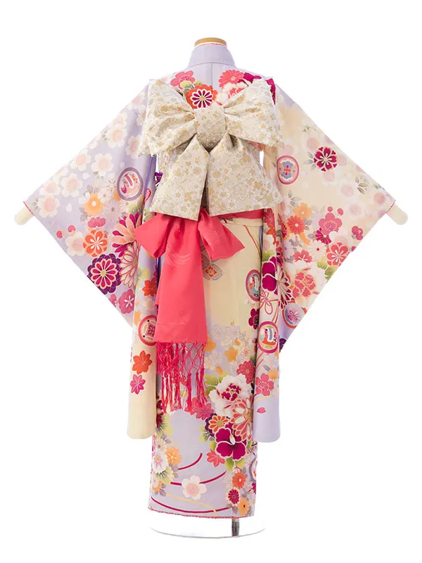 七五三(7歳女)HAP7341 藤色 くす玉