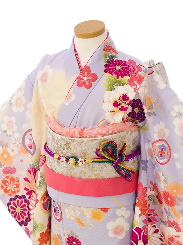 七五三(7歳女)HAP7341 藤色 くす玉