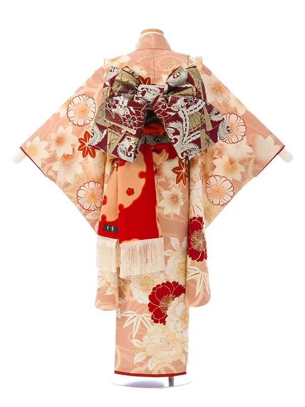 七五三(7歳女)HAP7359 京舞 ﾋﾟﾝｸ 八重桜 絵羽