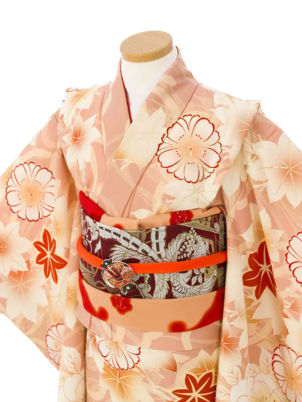 七五三(7歳女)HAP7359 京舞 ﾋﾟﾝｸ 八重桜 絵羽