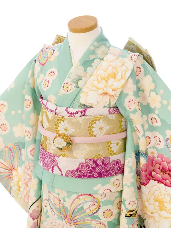 七五三(7歳女)HAP7362 華徒然 翡翠 御所車