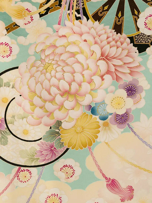 七五三(7歳女)HAP7362 華徒然 翡翠 御所車