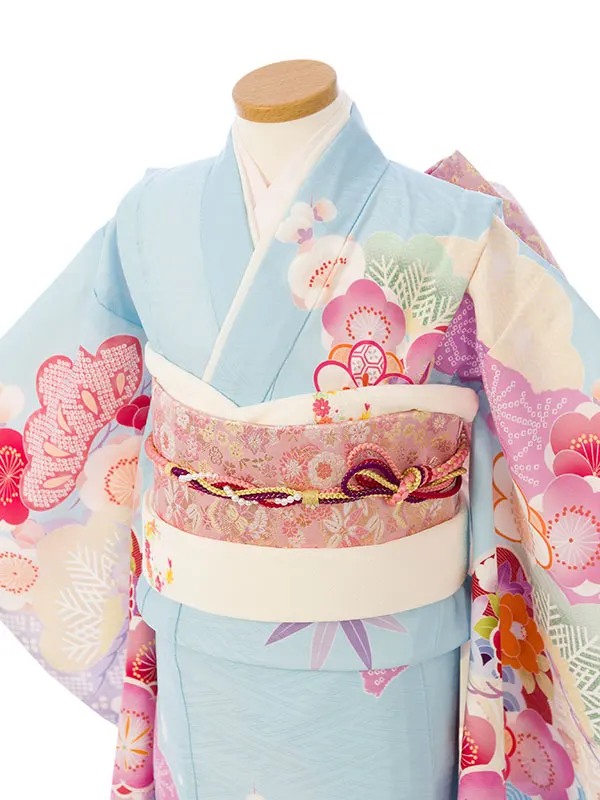 七五三(7歳女)HAP7365 水色 梅がさね
