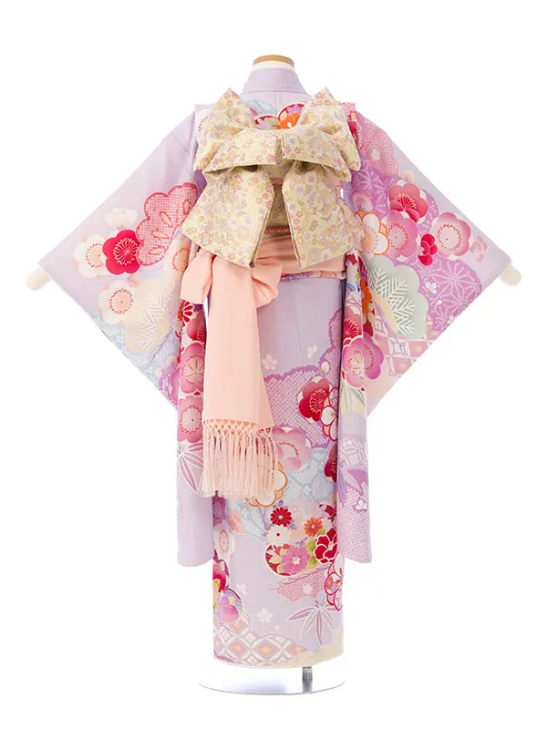 七五三(7歳女)HAP7366 藤色 梅がさね