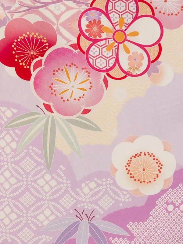 七五三(7歳女)HAP7366 藤色 梅がさね