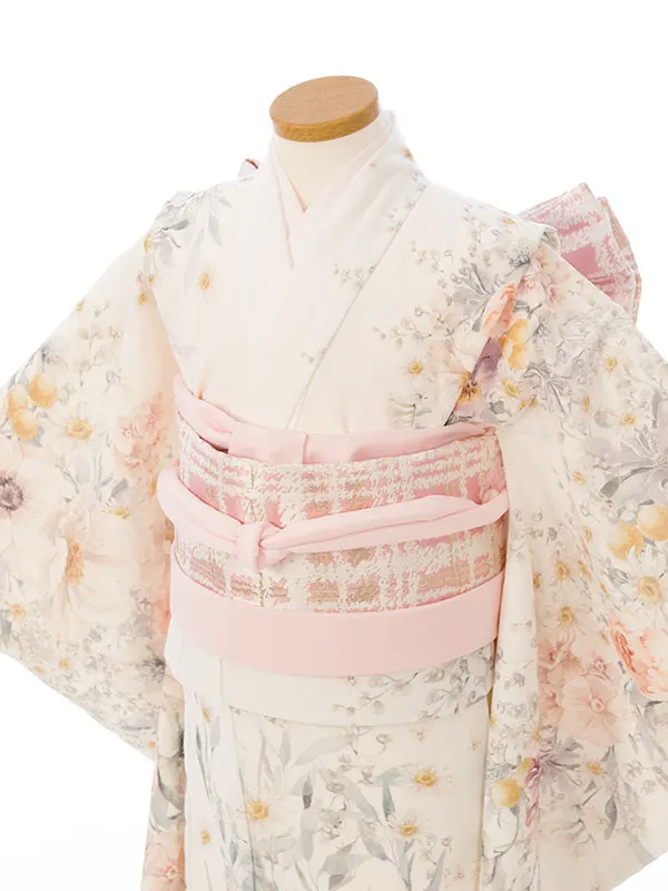 七五三(7歳女)HAP7381 白 ｶﾞｰﾃﾞﾝ 絵羽