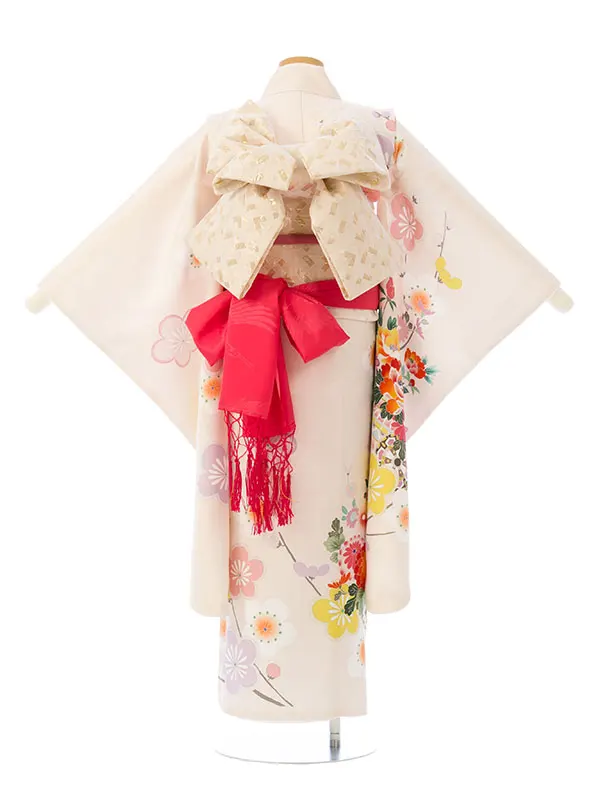 七五三(7歳女)HAP7383  ｼｪﾙﾋﾟﾝｸ 花車