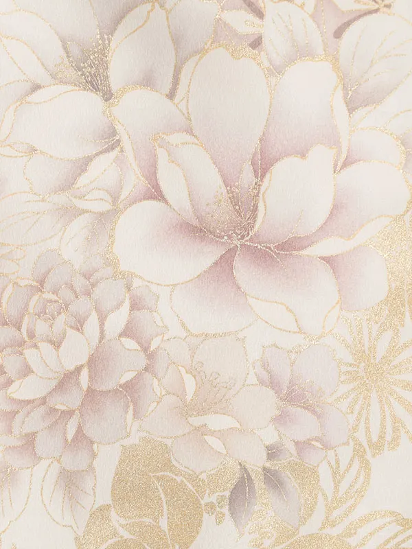 七五三(7歳女)HAP7396 白 四季花 金彩