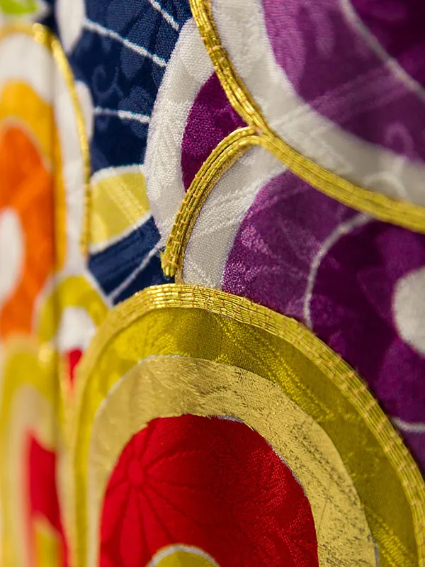 七五三(7歳女)HAP7S01 特選正絹 紺ねじり梅 四季花