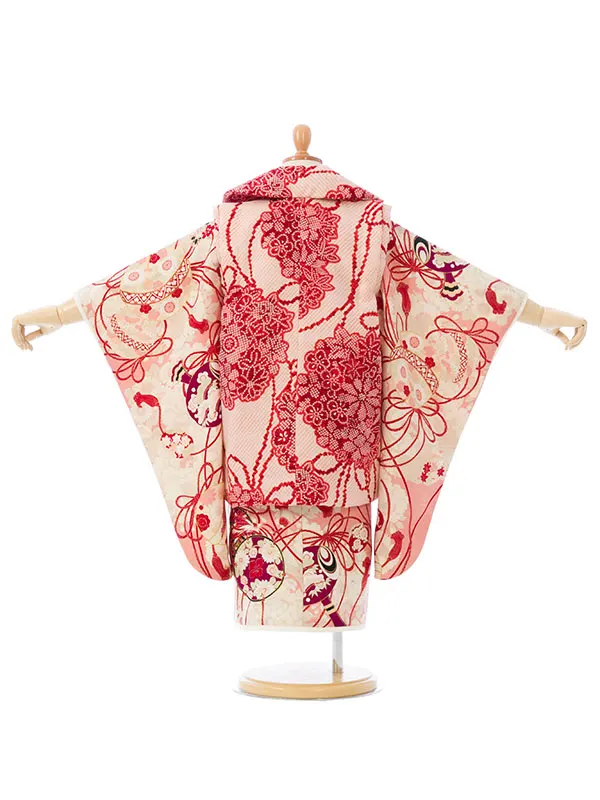 七五三(3歳女被布)HAPH702 華徒然 ﾋﾟﾝｸ|ﾋﾟﾝｸ 疋田 花薬玉