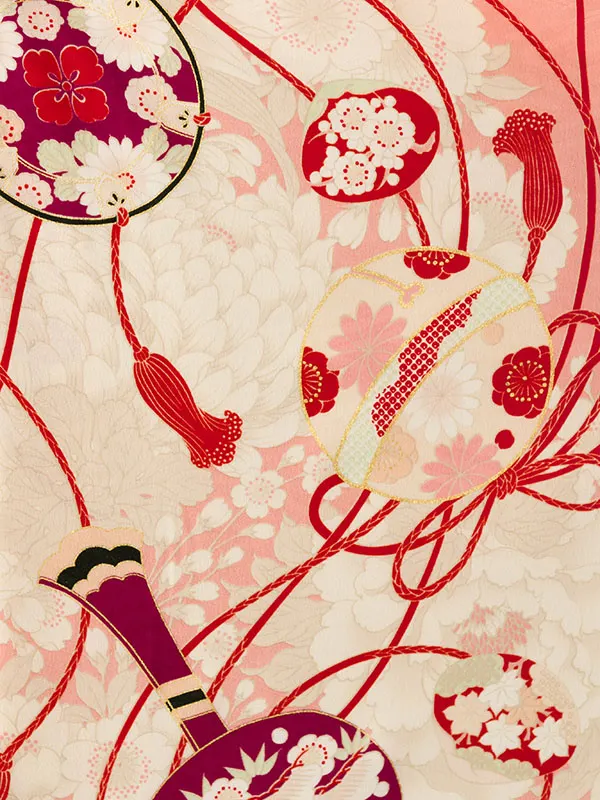 七五三(3歳女被布)HAPH702 華徒然 ﾋﾟﾝｸ|ﾋﾟﾝｸ 疋田 花薬玉