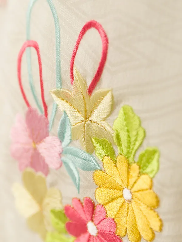 七五三(3歳女被布)HAPH758 白|ﾐﾝﾄ 鞠に桜梅