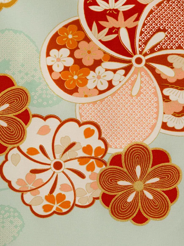 七五三(3歳女被布)HAPH780 ｸﾘｰﾑ白|翡翠吉祥蝶