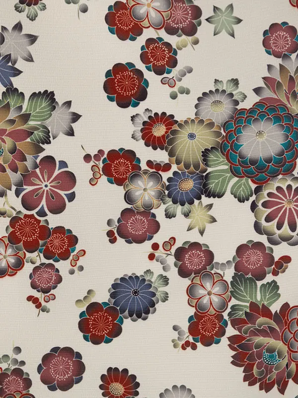 七五三(3歳女被布)HAPH789 ｱﾌﾟﾘｺｯﾄ 小花|白 桜菊 小花