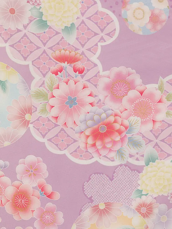 七五三(3歳女被布)HAPH853 白 花刺繍|藤 花丸