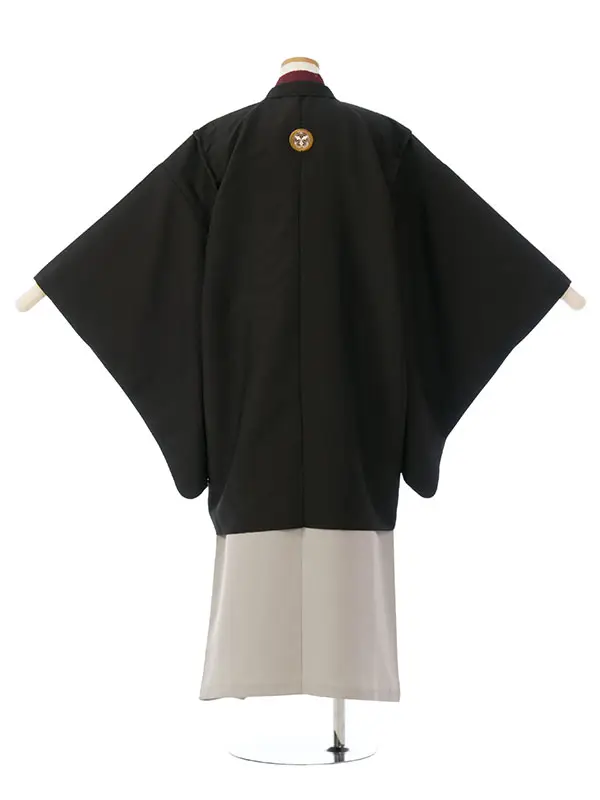 男児ｼﾞｭﾆｱ着物 HAQC120 黒 刺繍紋|えんじ|ｸﾞﾚｰ 刺繍