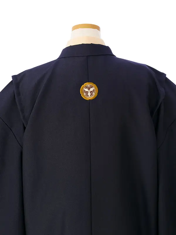 男児ｼﾞｭﾆｱ着物 HAQC130 紺 刺繍紋|ｸﾘｰﾑ|黒 刺繍