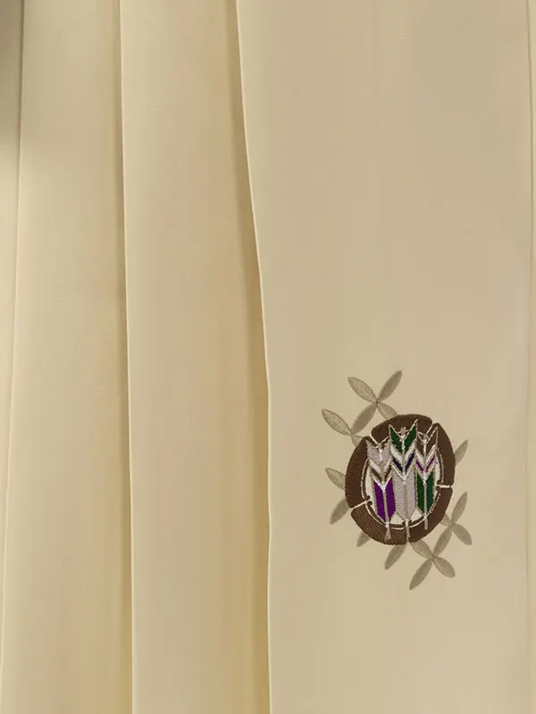 男児ｼﾞｭﾆｱ着物 HAQC150 ﾓｶ 刺繍紋|ｸﾘｰﾑ|ｱｲﾎﾞﾘｰ 刺繍