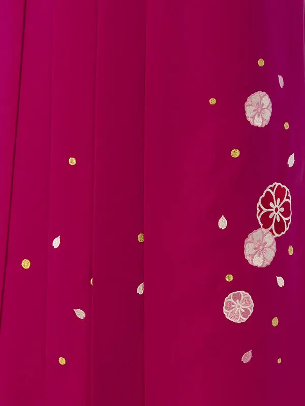 女児ｼﾞｭﾆｱ着物(袴) GR-069_H173-22-4 ﾋﾟﾝｸ地 桜梅菊