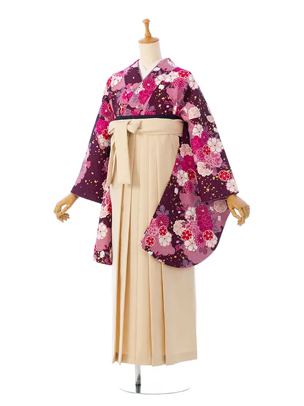 女児ｼﾞｭﾆｱ着物(袴) HERG109_HEQG109 紫 花玉|ｱｲﾎﾞﾘｰ
