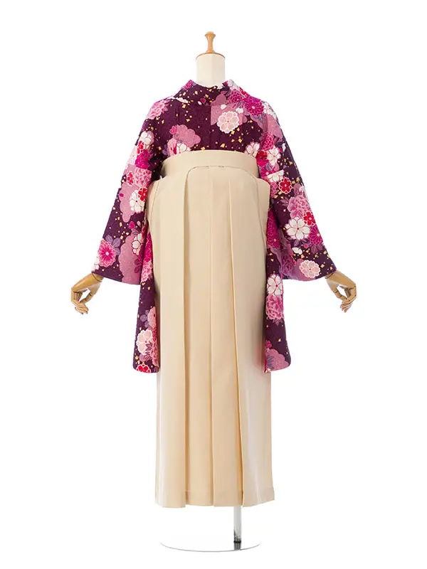 女児ｼﾞｭﾆｱ着物(袴) HERG109_HEQG109 紫 花玉|ｱｲﾎﾞﾘｰ