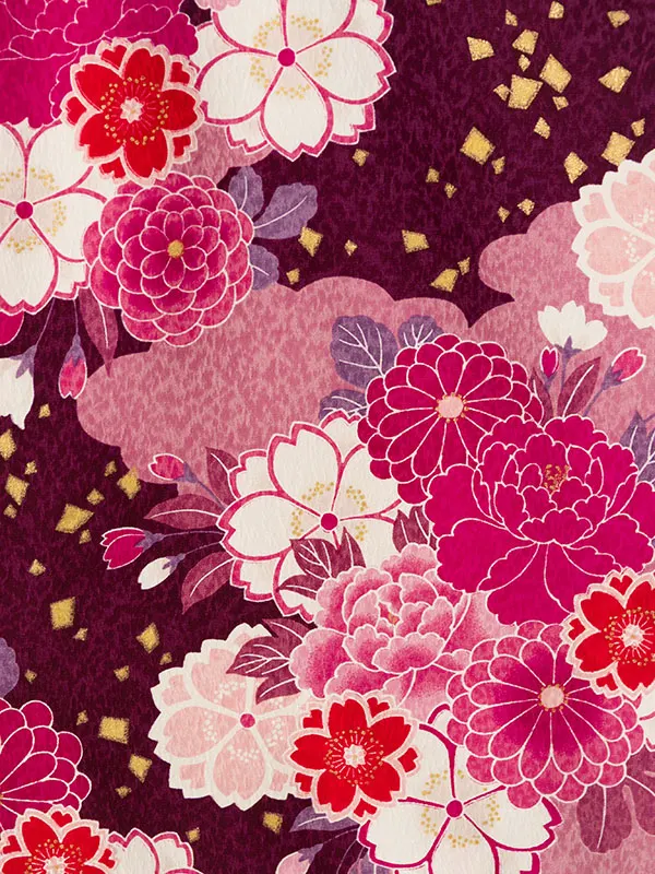 女児ｼﾞｭﾆｱ着物(袴) HERG109_HEQG109 紫 花玉|ｱｲﾎﾞﾘｰ