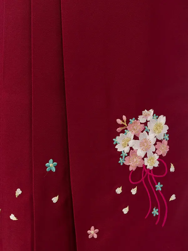 卒園袴 HAP7814 HGQ7814 ｸﾘｰﾑ×鶸 |えんじ刺繍