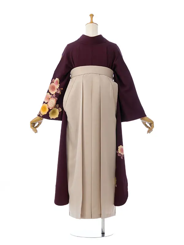 振袖袴 4S903 HDL4903 紫地 桜文様|ﾍﾞｰｼﾞｭ95