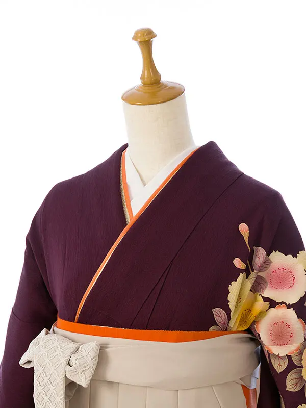 振袖袴 4S903 HDL4903 紫地 桜文様|ﾍﾞｰｼﾞｭ95