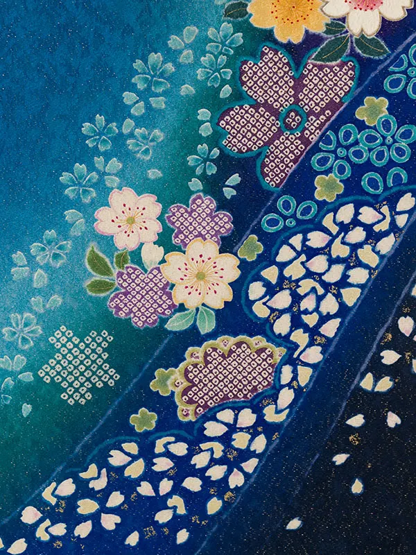 振袖袴 4S950 HDL4950 ﾌﾞﾙ-ﾗﾒ織ぼかし|ｱｲﾎﾞﾘｰ99