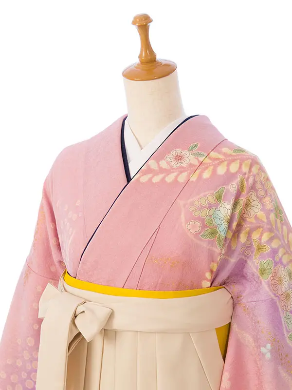 振袖袴 5S107 HDL5107 ﾋﾟﾝｸﾗﾒ織 紫ぼかし|ｱｲﾎﾞﾘｰ99