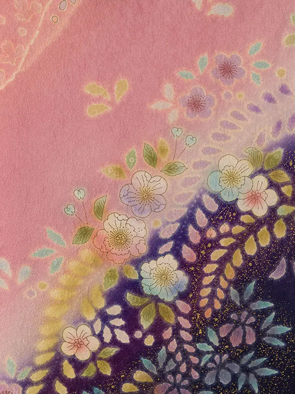 振袖袴 5S107 HDL5107 ﾋﾟﾝｸﾗﾒ織 紫ぼかし|ｱｲﾎﾞﾘｰ99