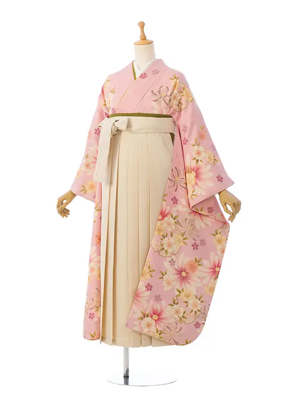 振袖袴 5S290 HDL5290 ﾋﾟﾝｸ 雪輪 菊|ｱｲﾎﾞﾘｰ91