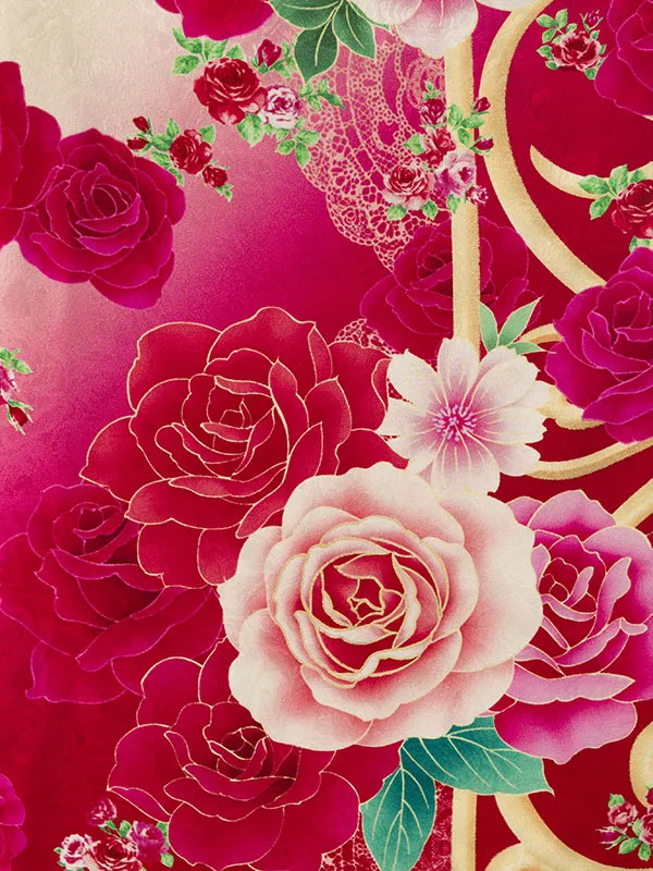 振袖袴 1S2011_HDLB011 ﾋﾟﾝｸ/白地|ｱｲﾎﾞﾘｰ 95