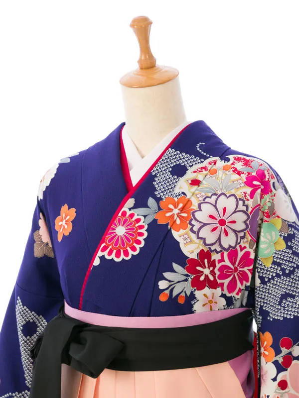 振袖袴 0S0192 HDLJ192 青紫地|ﾌﾞﾗｳﾝﾋﾟﾝｸ 91