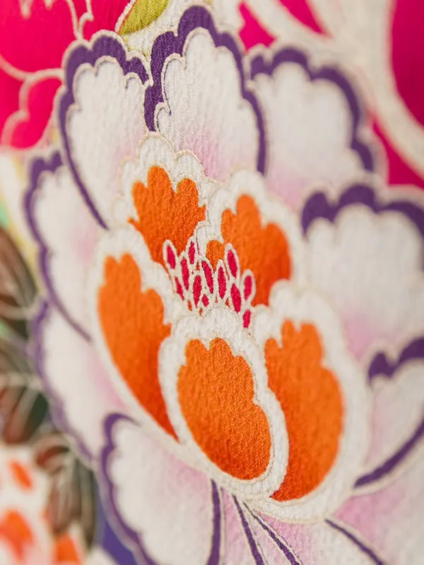 振袖袴 0S0192 HDLJ192 青紫地|ﾌﾞﾗｳﾝﾋﾟﾝｸ 91