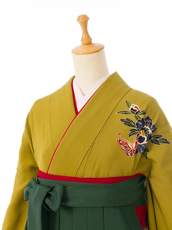 振袖袴 3S885 HDLX747 柳緑色 紅型|ｸﾞﾘｰﾝ95