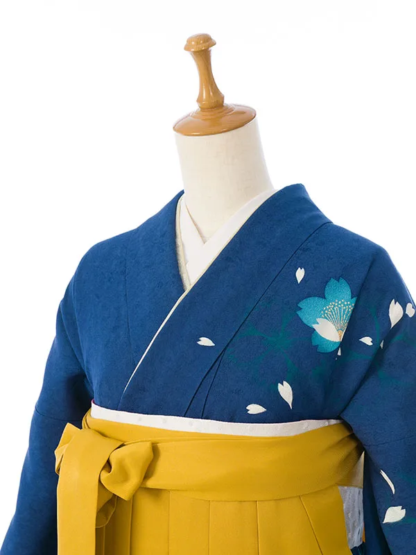 振袖袴 4S764 HDLX939 ﾌﾞﾙ-ぼかし 桜|からし95