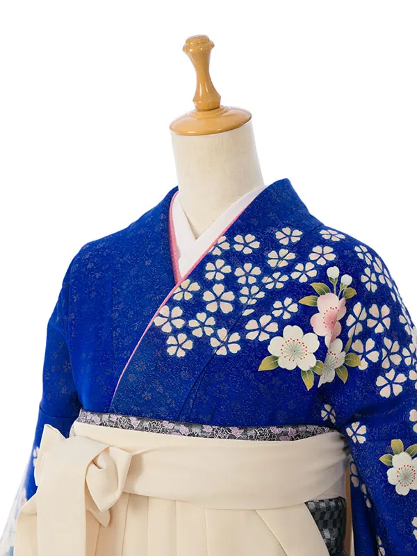 振袖袴 5S123 H157-25-9 ﾌﾞﾙ-地ﾗﾒ|ｸﾘｰﾑ白95