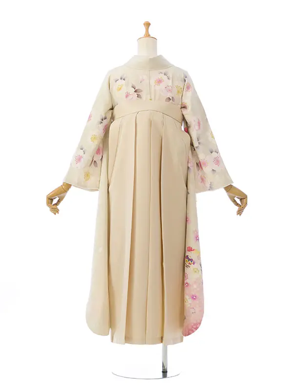 振袖袴 5S277 HDLY043 白地 裾ﾋﾟﾝｸぼかし|ｱｲﾎﾞﾘｰ91