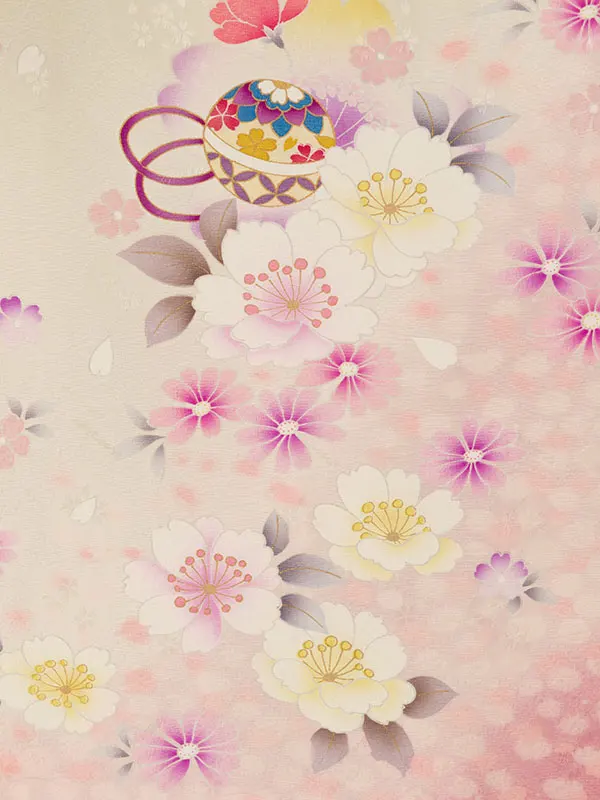 振袖袴 5S277 HDLY043 白地 裾ﾋﾟﾝｸぼかし|ｱｲﾎﾞﾘｰ91