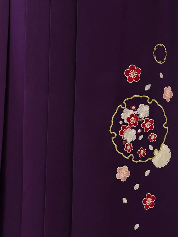 振袖袴 6S030 H150-24-7 ﾋﾟﾝｸ裾紫 桜|紫