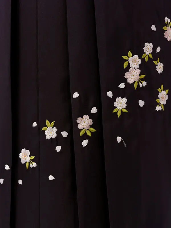 振袖袴 6S069 H056-25-12 白 ﾋﾟﾝｸ 牡丹 桜|紫ぼかし袴95