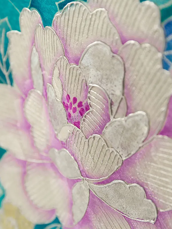 振袖袴 8S215  HDLY587 桂由美 白ｸﾞﾘｰﾝ|ﾓｶ95cm