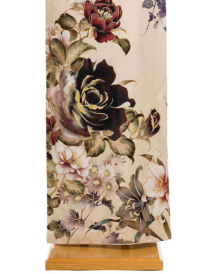 振袖 ベージュ 洋柄 0633