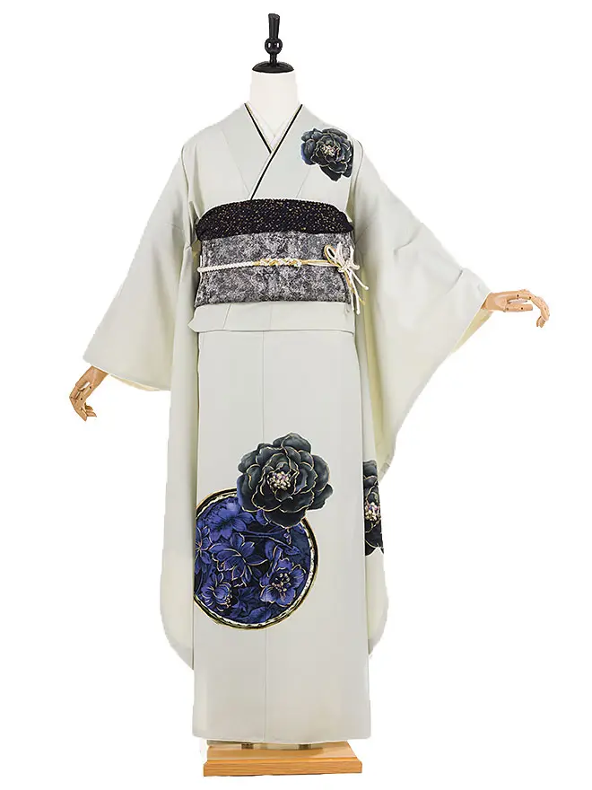 【紅一点】振袖 白 0634