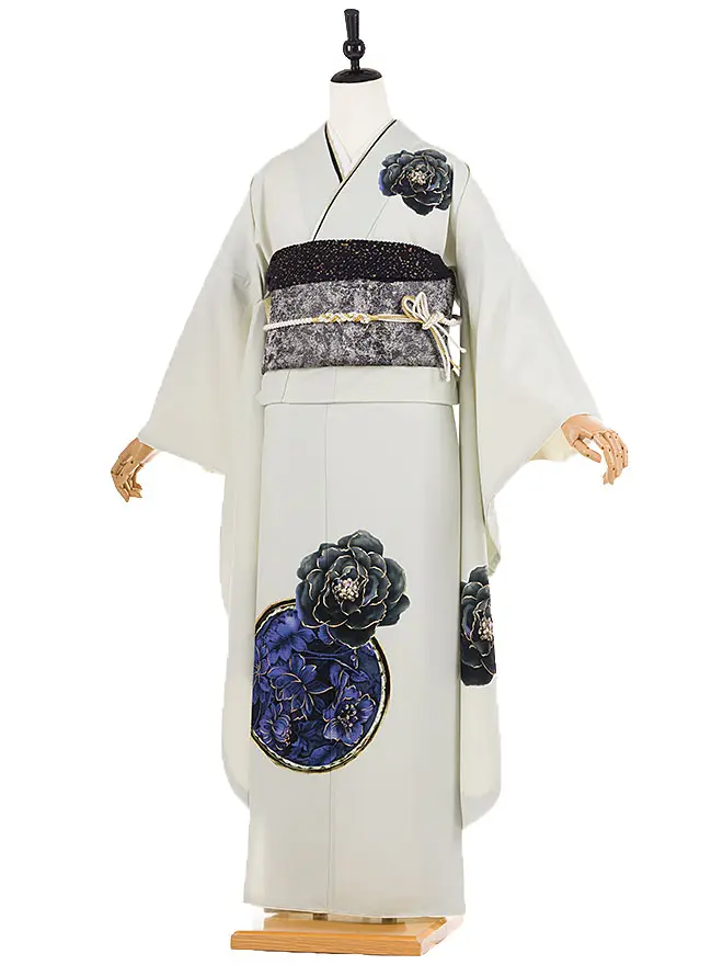 【紅一点】振袖 白 0634