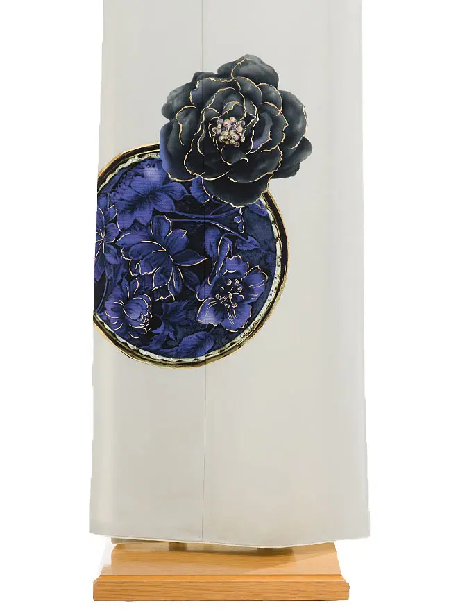 【紅一点】振袖 白 0634